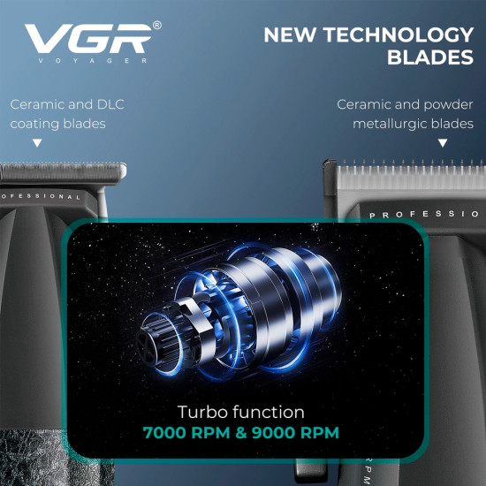 Профессиональный набор триммеров для волос VGRV-Stepless Pro 4 в 1
