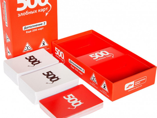 Игра настольная «500 злобных карт: Дополнение 2»
