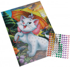 Аппликация из страз «Кошечка Мари» - Фото 1