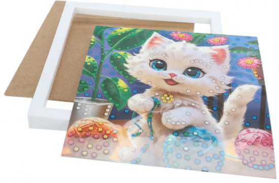Алмазная мозаика «Котёнок с клубком»