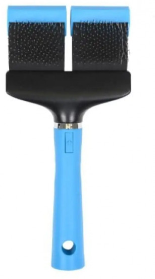 Пуходерка для собак и кошек двойная двухсторонняя жесткая «Flex Groom Professional»