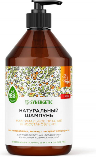 Шампунь натуральный бессульфатный «Максимальное питание и восстановление»
