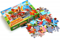 Пазл «Зверята в машинках» - Фото 1