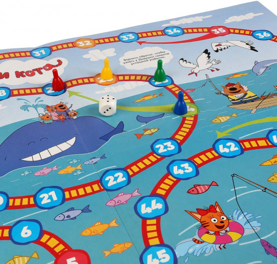 Игра-ходилка «Три кота. Рыбалка»