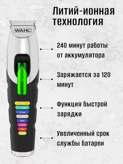 Триммер для бороды и усов Wahl 09893.0443 Color Trim Beard