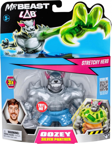 Тянущаяся фигурка «Stretchy Hero. Silver Panther»