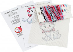 Вышивка крестиком на пластиковой канве «Кошечка Мари» - Фото 1