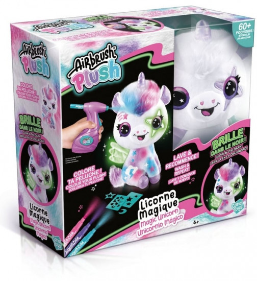 Мягкая игрушка с аэрографом «Светящийся в темноте единорог. Unicorn Glow in the dark»