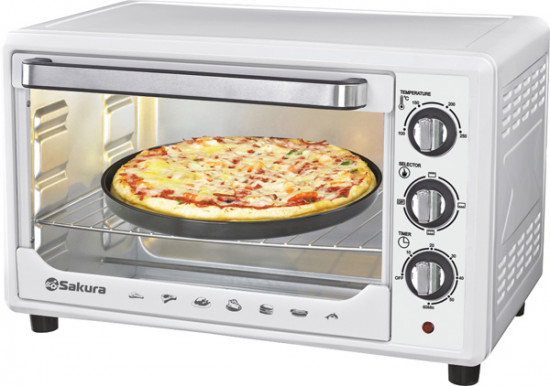 Духовка настольная с таймером Sakura SA-7001WP