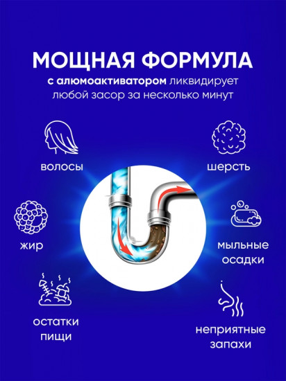 Средство для чистки труб гранулированное «Антизасор»