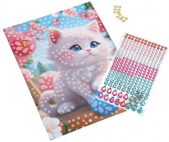 Мозаика кристальная «Котик»