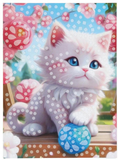 Мозаика кристальная «Котик»