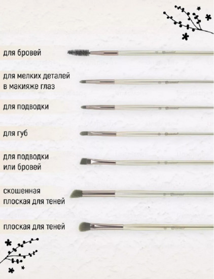 Набор кистей для макияжа с косметичкой