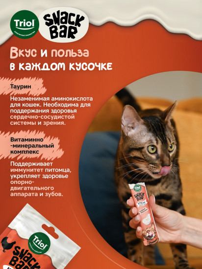 Лакомство для кошек «Крем из курицы с лососем»