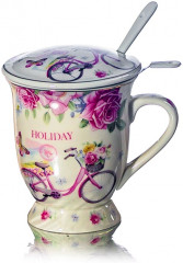 Кружка с ситом, ложкой и крышкой «Выходной» - Фото 1