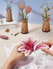 Деревянный 3D конструктор «Розовая лилия» - Фото 2