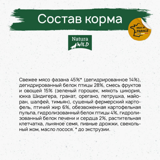 Беззерновой корм для взрослых кошек с чувствительным пищеварением с фазаном «Niagara Falls»