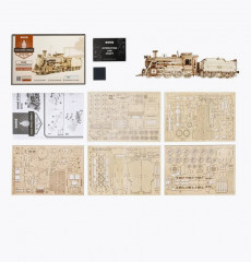 Деревянный 3D конструктор «Старинный Паровоз Prime Steam Express» - Фото 2