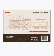 Деревянный 3D конструктор «Старинный Паровоз Prime Steam Express» - Фото 4