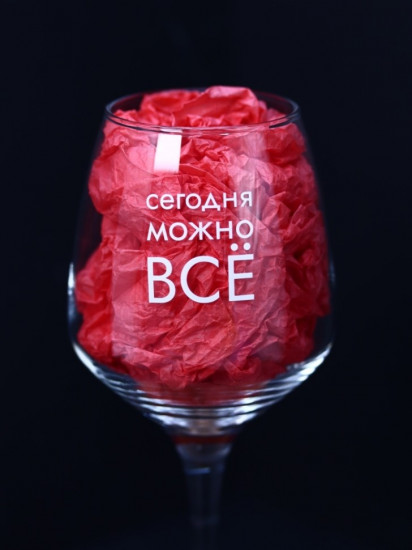 Бокал для вина «Сегодня можно все»