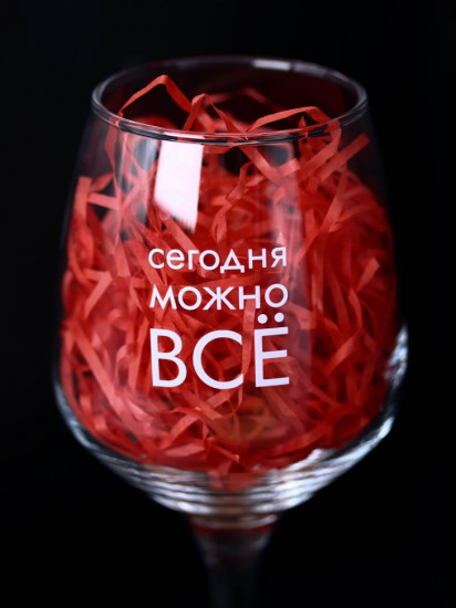 Бокал для вина «Сегодня можно все»
