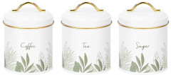 Набор банок для сыпучих продуктов с крышками «Tea, Coffee, Sugar» - Фото 3