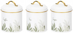 Набор банок для сыпучих продуктов с крышками «Tea, Coffee, Sugar» - Фото 4