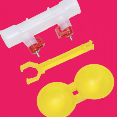 Набор поилок для птиц ниппельных двойных - Фото 2