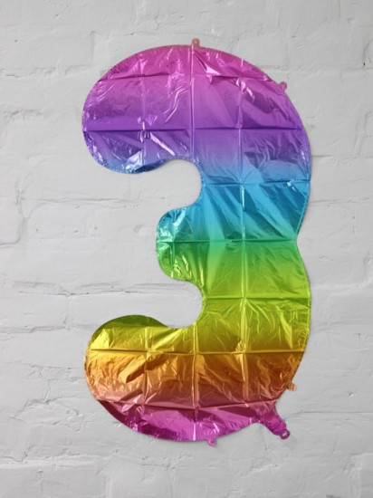 Шар фольгированный «Multicolour numbers»
