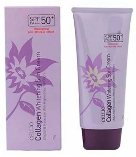 Антивозрастной солнцезащитный крем для лица с коллагеном SPF50+ PA+++ «Collagen Whitening Suncream»