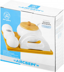 Набор для специй с сахарницей и салфетницей на подставке «Айсберг волны» - Фото 8