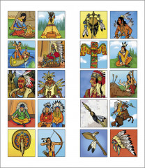 Индейцы. Раскраска с наклейками - Фото 4