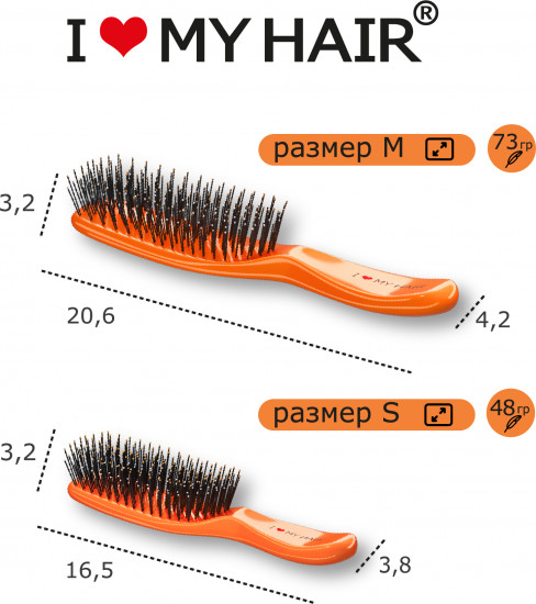 Щетка для волос глянцевая