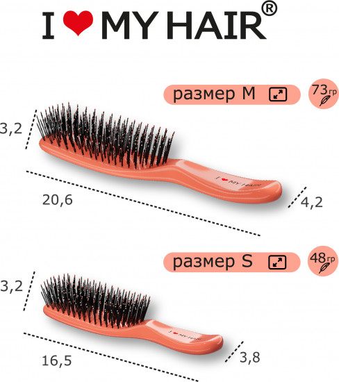 Щетка для волос глянцевая