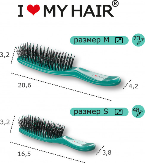 Щетка для волос глянцевая