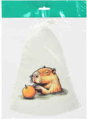 Шапка для бани и сауны «Капибара» - Фото 6