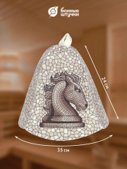 Шапка для бани и сауны «Ход конем» - Фото 3