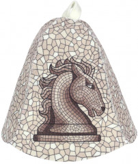 Шапка для бани и сауны «Ход конем» - Фото 5