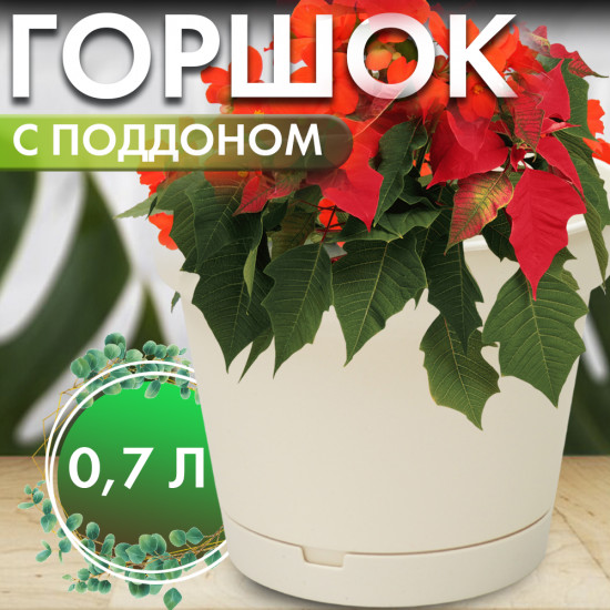 Горшок для цветов с поддоном «Mint»