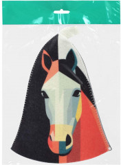 Шапка для бани и сауны «Лошадь в стиле авангард» - Фото 1
