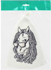 Шапка для бани и сауны «Конь Марли» - Фото 1