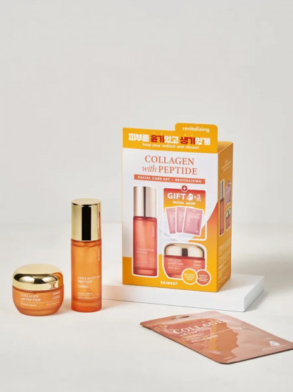 Набор по уходу за лицом с коллагеном и пептидами «Revitalizing Facial Care Set with Collagen and Peptide»