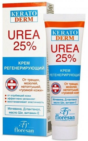 Крем для ног регенерирующий от трещин, мозолей, натоптышей и гусиной кожи «UREA 25%»