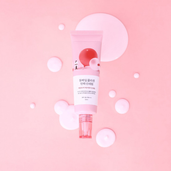 Солнцезащитная сыворотка «Camellia Deep Collagen Firming Sun Serum» SPF50+