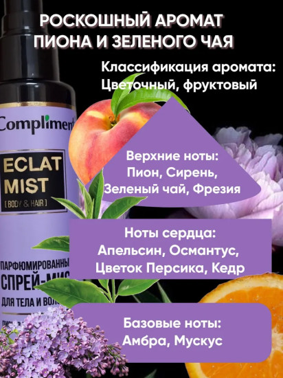 Спрей-мист парфюмированный для тела и волос «Eclat»