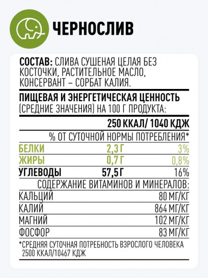 Чернослив без косточек сушеный