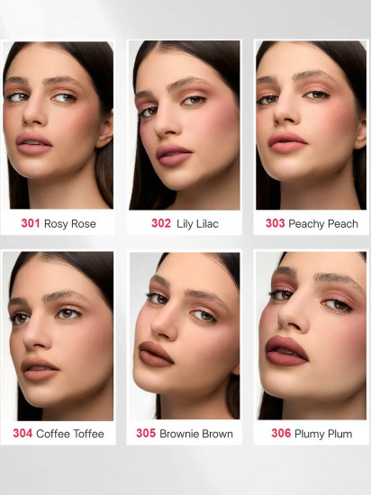 Тинт-мусс для губ, щек и век 3 в 1 «Plush Matt», тон 302 Lily Lilac