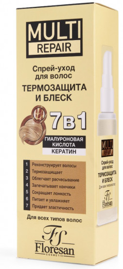 Спрей-уход для волос несмываемый «7 в 1. Термозащита и блеск»