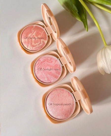 Румяна для лица сияющие, оттенок 04 Tropical Peach