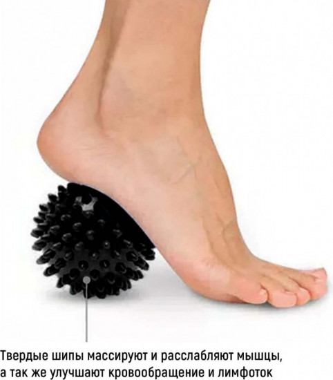 Массажный мячик с твердыми шипами